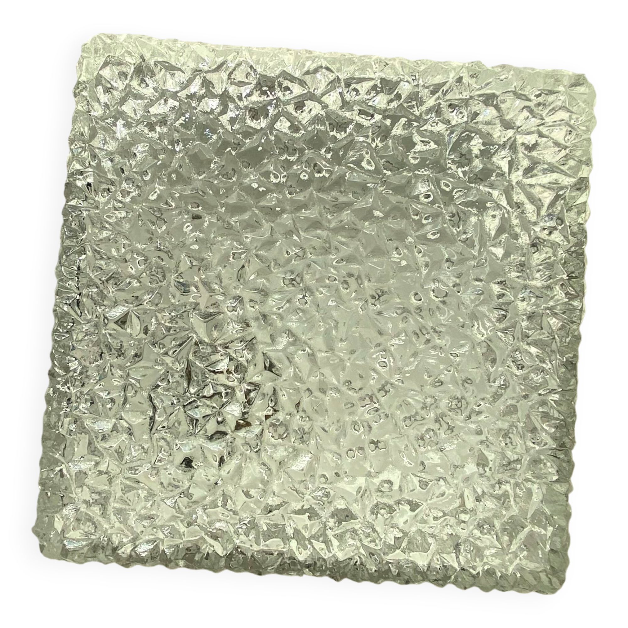 Wall light ceiling light thick glass Holophane 1970 1980 seventies eighties LAMP-7358