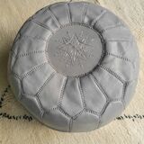 Pouf en cuir