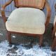 Paire de fauteuils vintage cannage