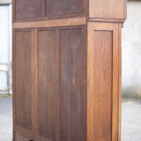 Bookcase carved wood 3 old doors, bookcase window beveled