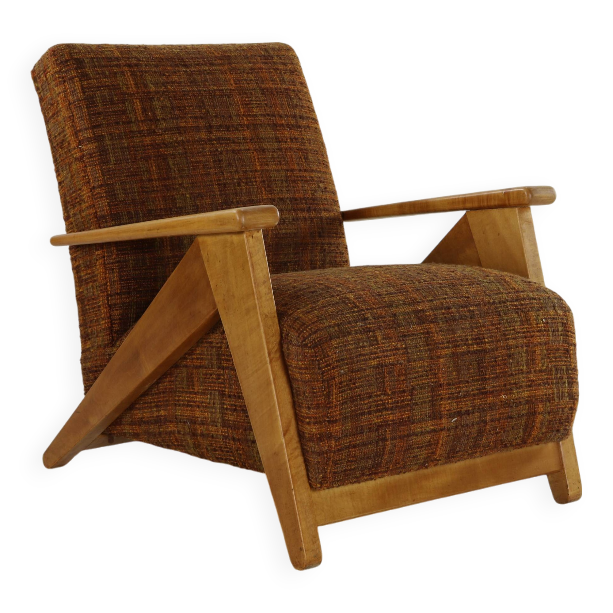 Forties dutch design larger lounge chair attributed to Jan den Drijver