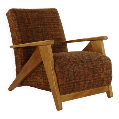 Fauteuil lounge de grande taille de conception hollandaise des années 40 attribué à Jan den Drijver