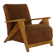 Forties dutch design larger lounge chair attributed to Jan den Drijver