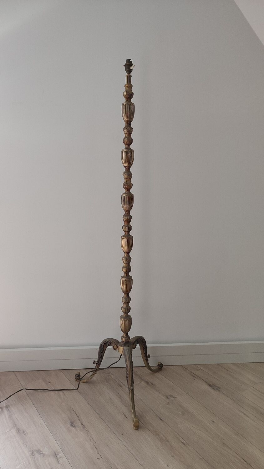 Large brass lamp base