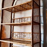 Rattan bookcase