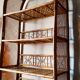 Rattan bookcase