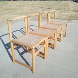 Series of 4 chairs with new canning