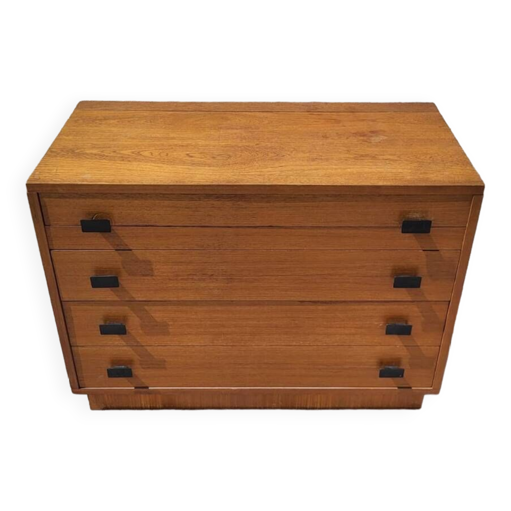 Vintage Scandinavian teak chest of drawers with 3 drawers and a chest
