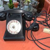 Old black bakelite phone