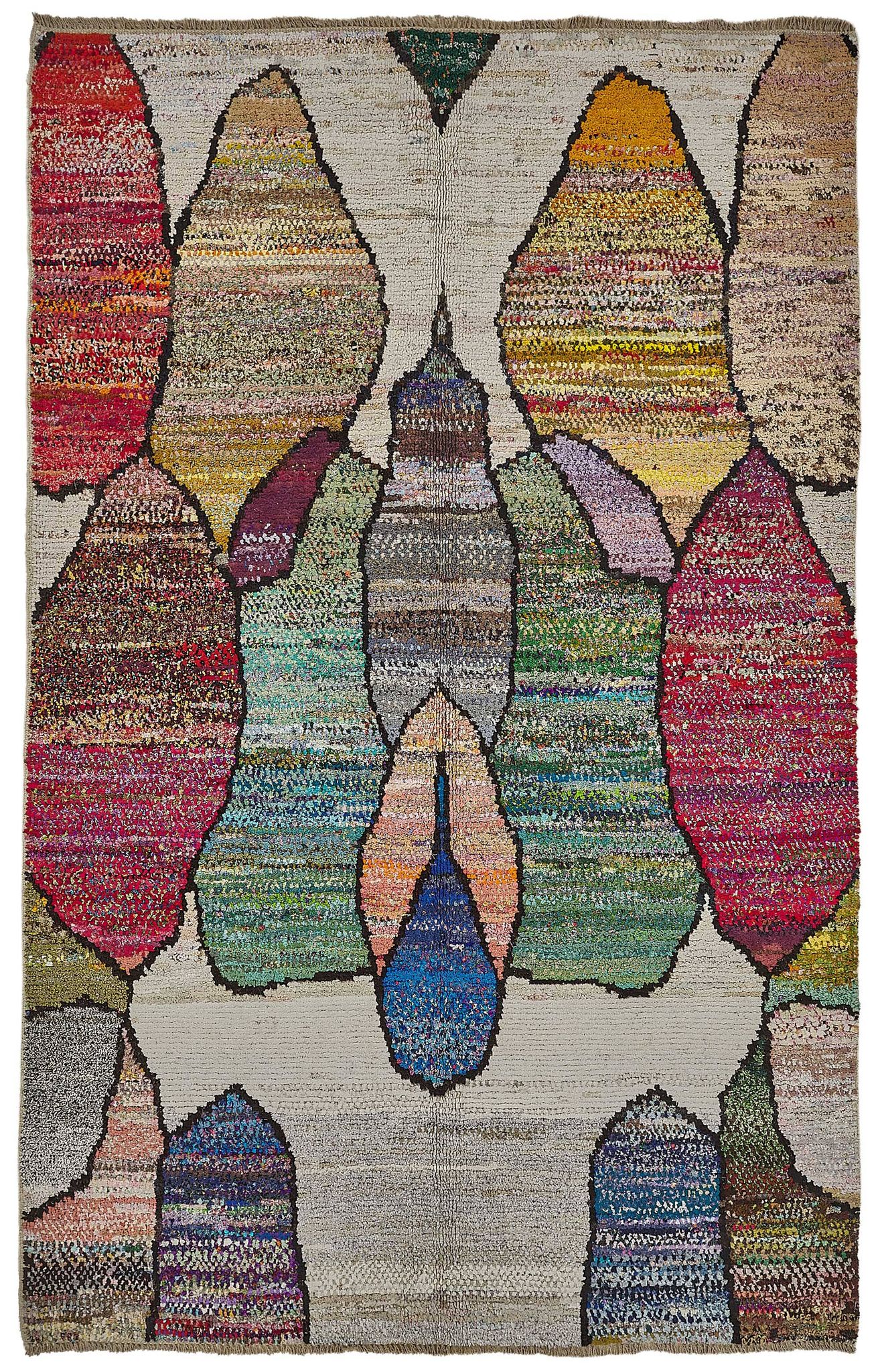Tapis boho recyclé turc fait main 165 cm x 255 cm