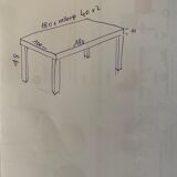 Teak dining table with extension cords