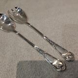 Silver-plated salad service for 2 pieces, Ercuis silversmith, Louis XV style, 29