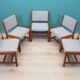 Set of five teak chairs, Danish design, 1970s, production: Denmark