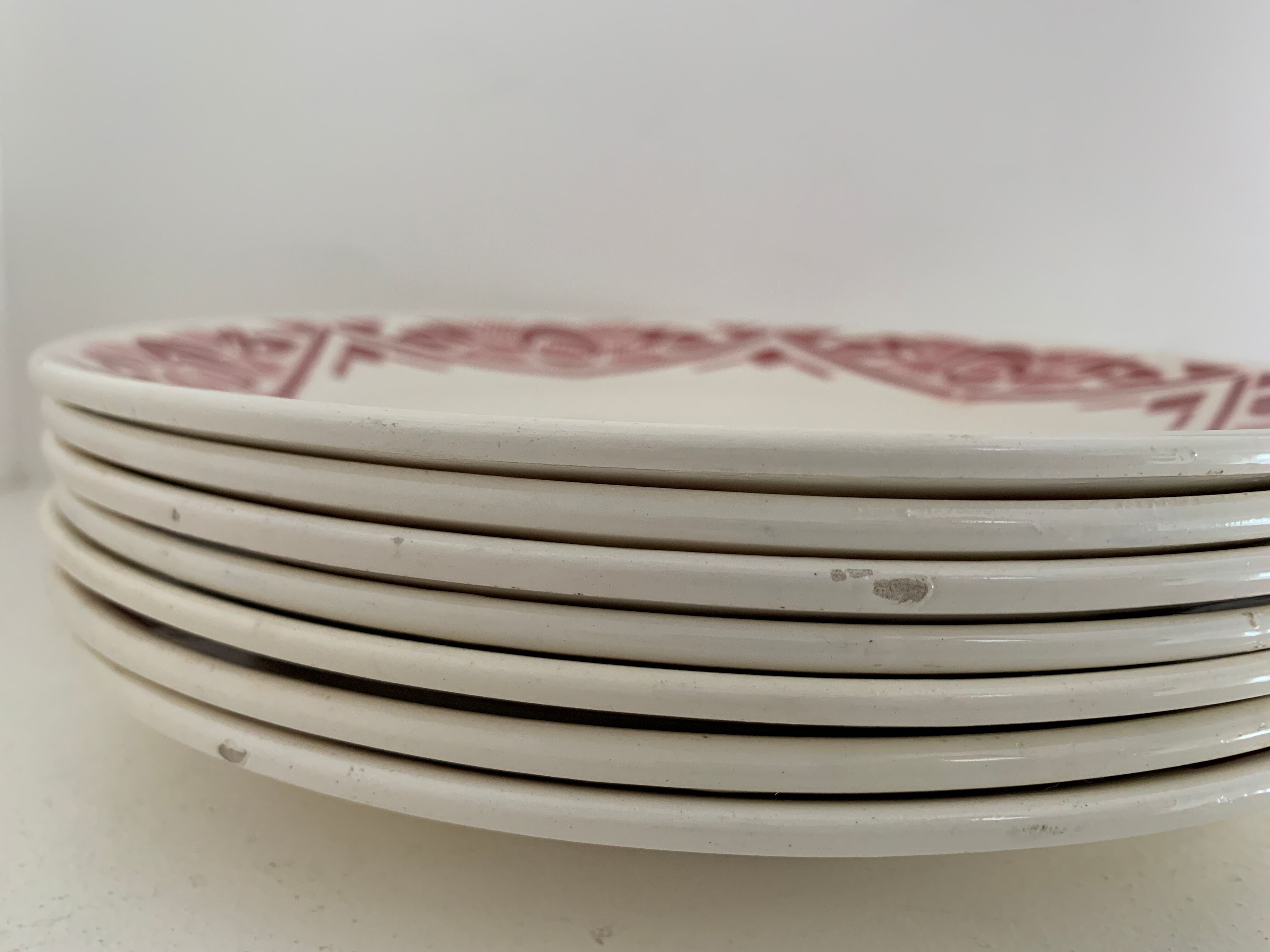 7 Badonviller plates, Marcel model, 1900