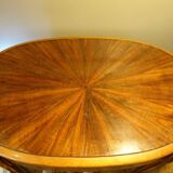 Oval Art Deco side table inlaid with a star, Sue & Mare style, circa