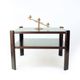 Table basse en hêtre foncé par Hikor Pisek Tchécoslovaquie années 1980