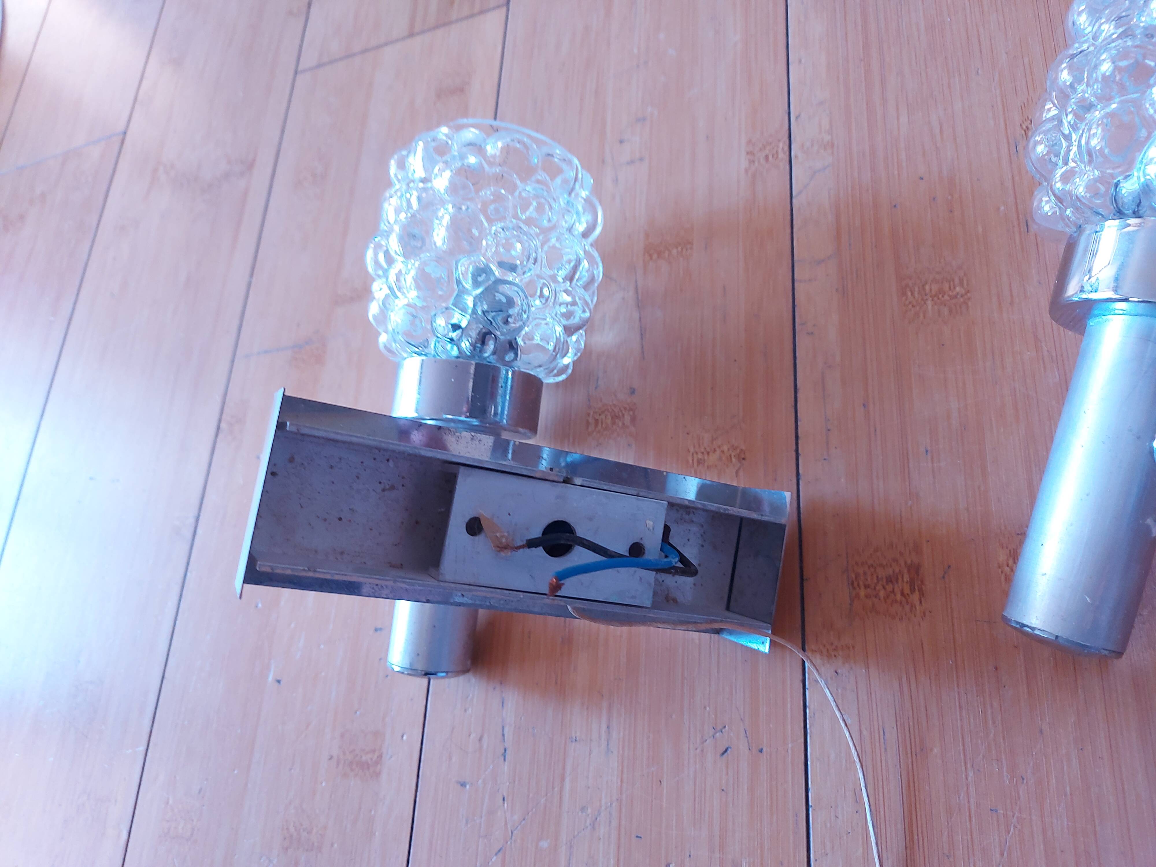 Pair of vintage 70's wall lights
