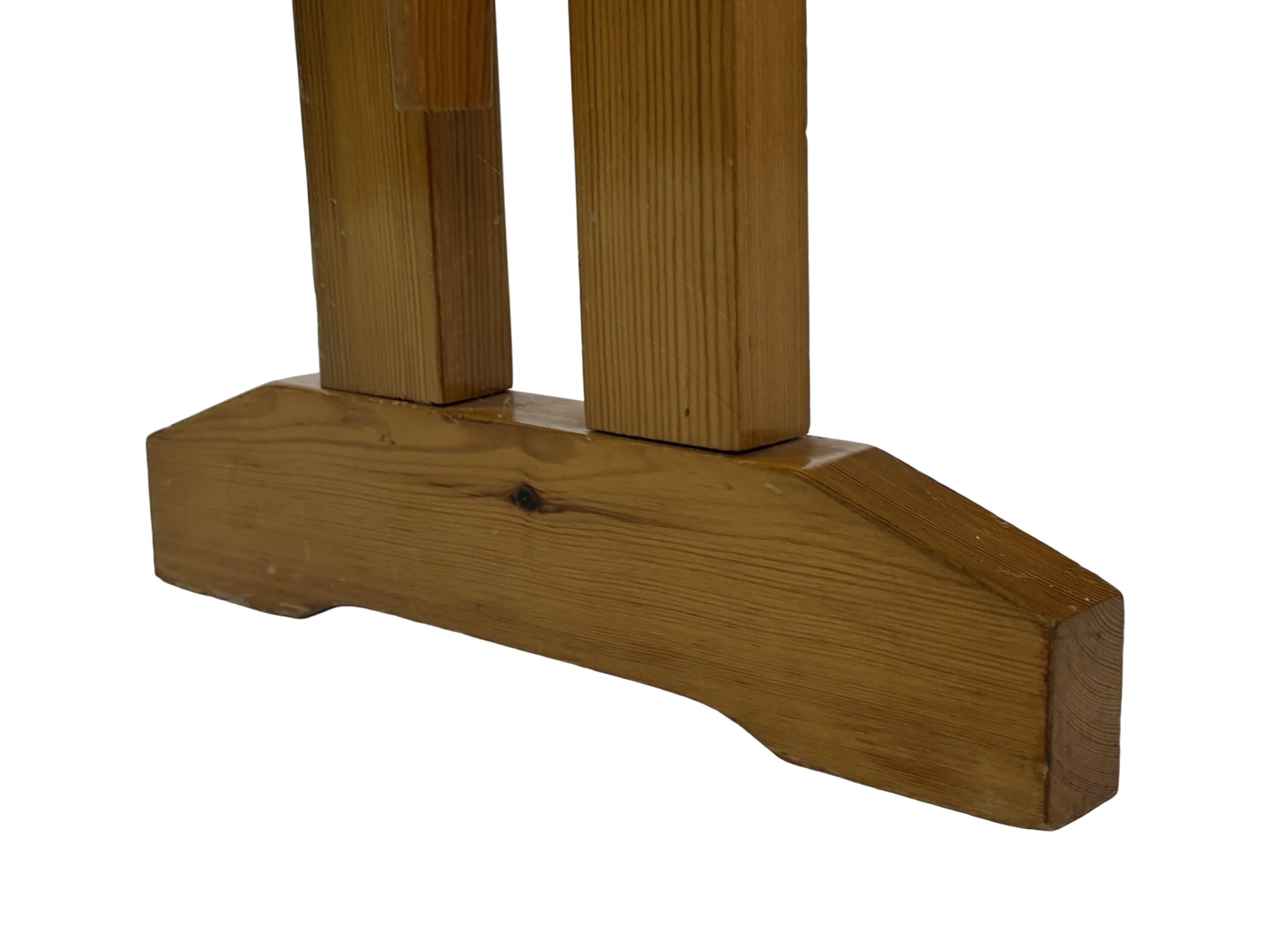 Vintage Scandinavian modern pinewood bench from the 1960's