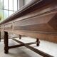 Solid walnut farmhouse castle table 1900 XXL