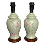 2 earthenware bedside lamp bases