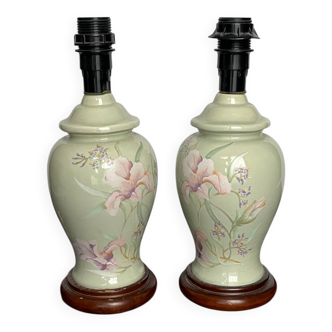 2 earthenware bedside lamp bases