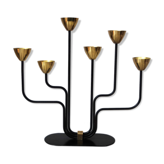 Vintage Scandinavian candlestick, Gunnar Ander for Ystad Metall, Sweden
