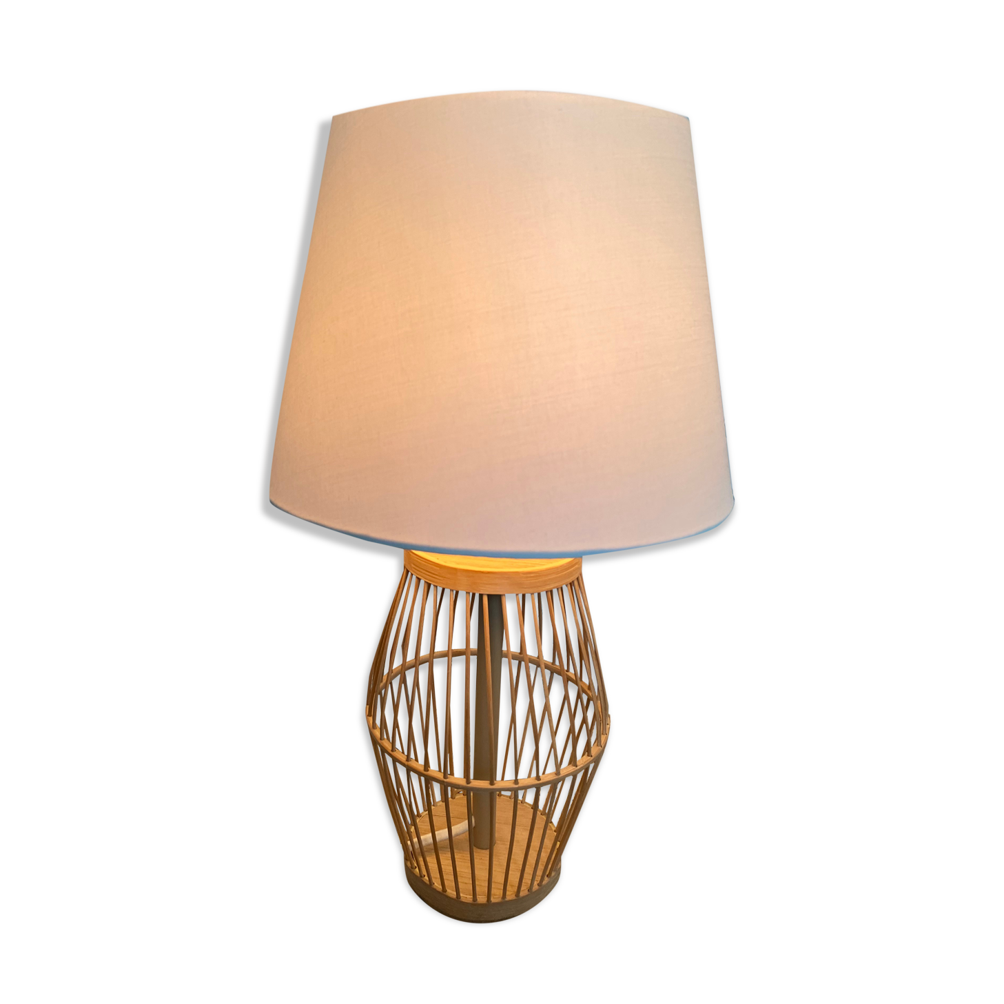 Bamboo cage lamp