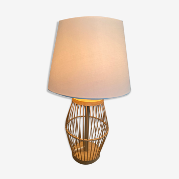 Bamboo cage lamp