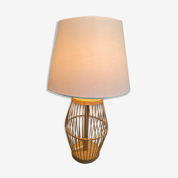 Lampe cage de bambou