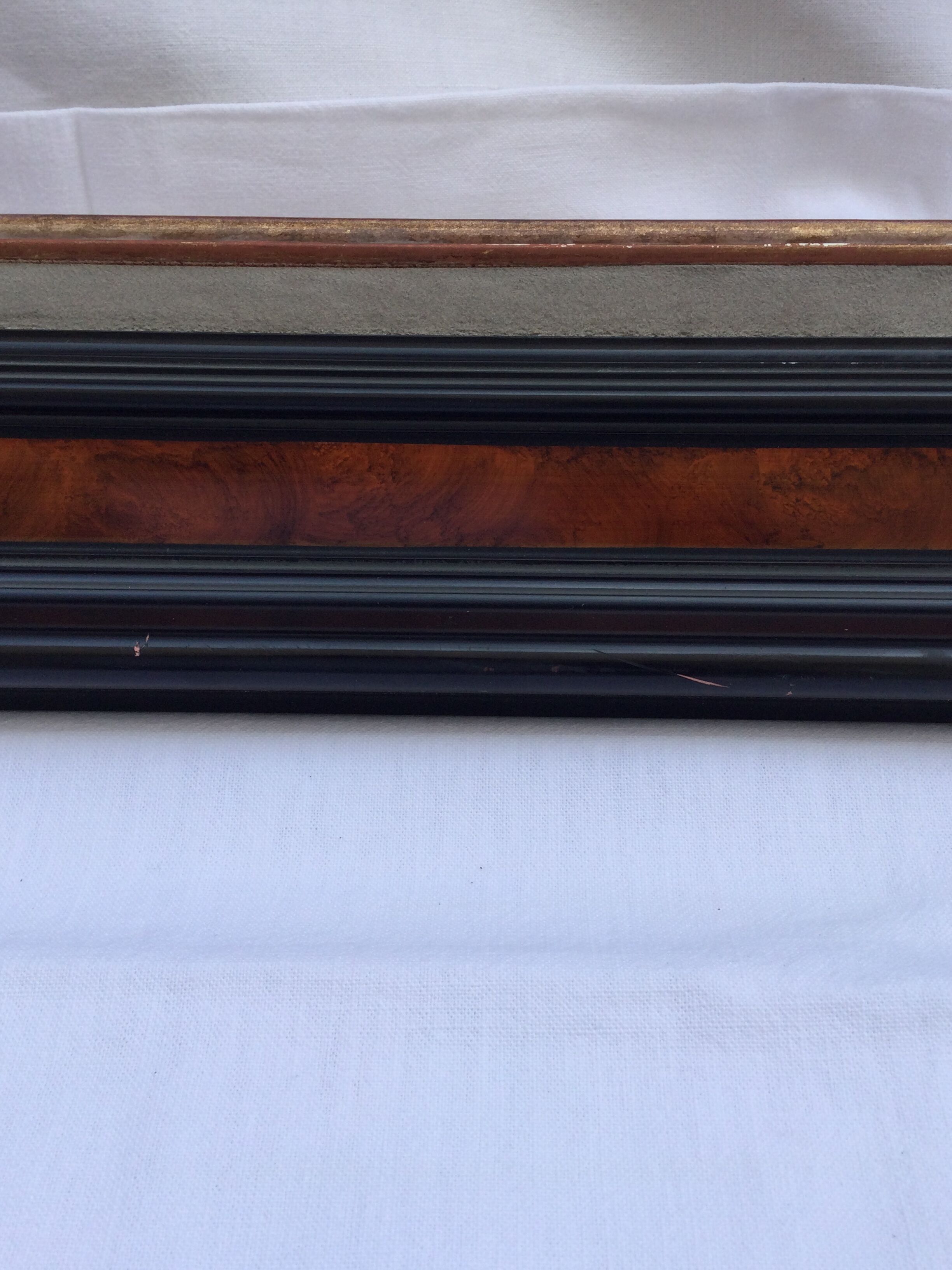 Black and brown wooden frame