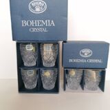 6 bohemian crystal liquor glasses