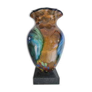 Vase en verre  murano