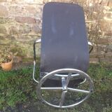 Chrome steel swivel tubular chairs