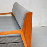 Sofa bed grey compass feet, 1960