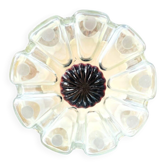 Frosted glass flower flush mount light
