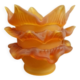Tulipe en pâte de verre ambrée