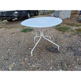 Wrought iron garden table, circa 1900