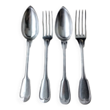 Set of 4 table cutlery sets including 2 Christofle