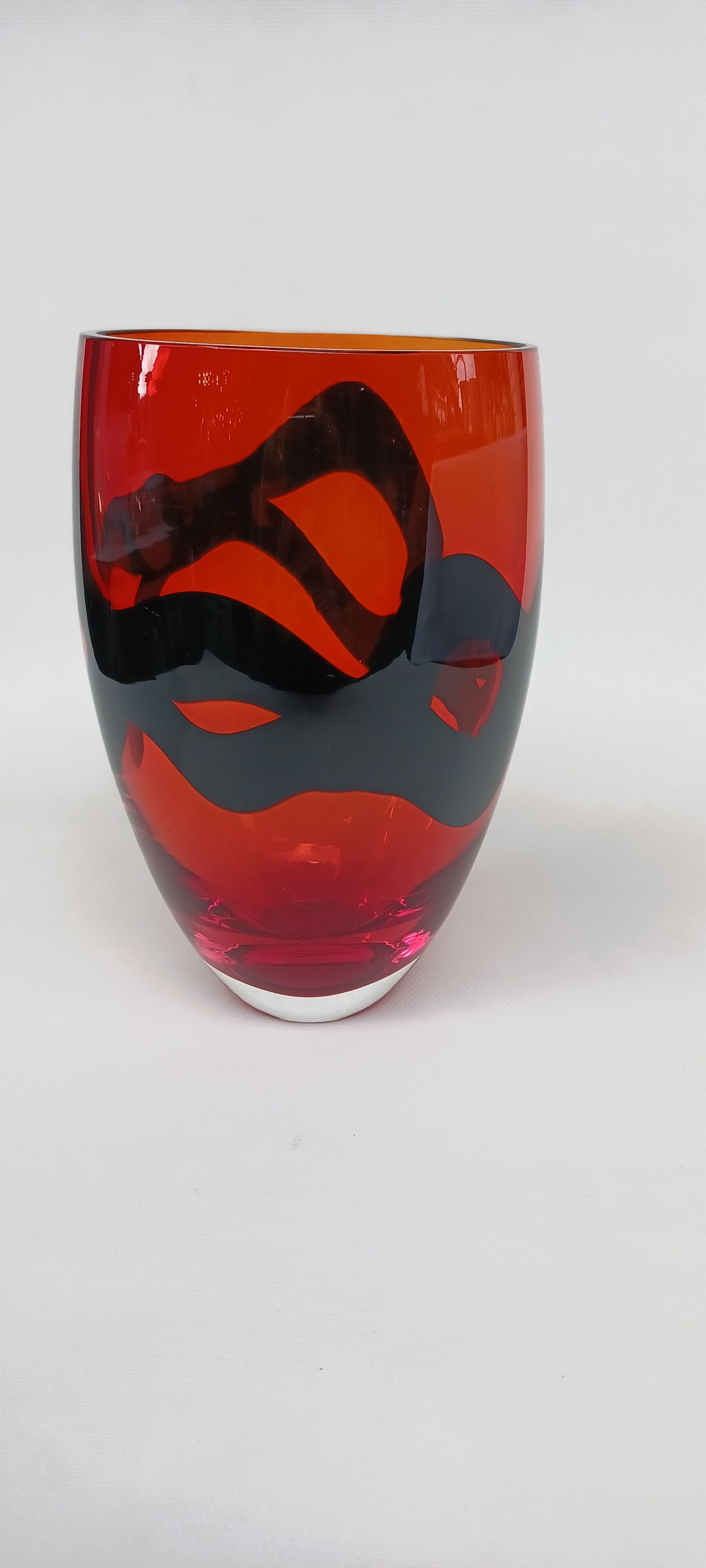 Glass vase by Livio Seguso. Murano, 70s.