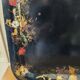 Large painted metal Napoleon III tray.