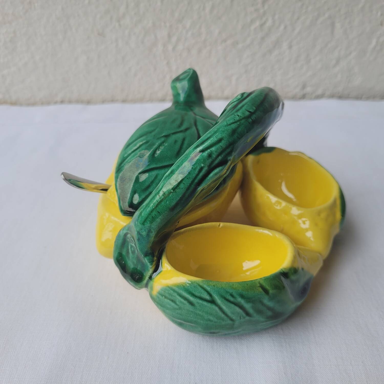 Salt shaker, pepper shaker and mustard shaker