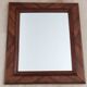 Antique mirror in waxed fruitwood style, 65.5 cm x 55.5 cm