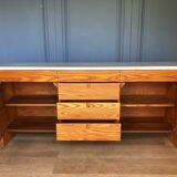 Sideboard seltz casaligne 3 drawers 2 doors granite casa