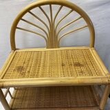 Vintage rattan storage cabinet