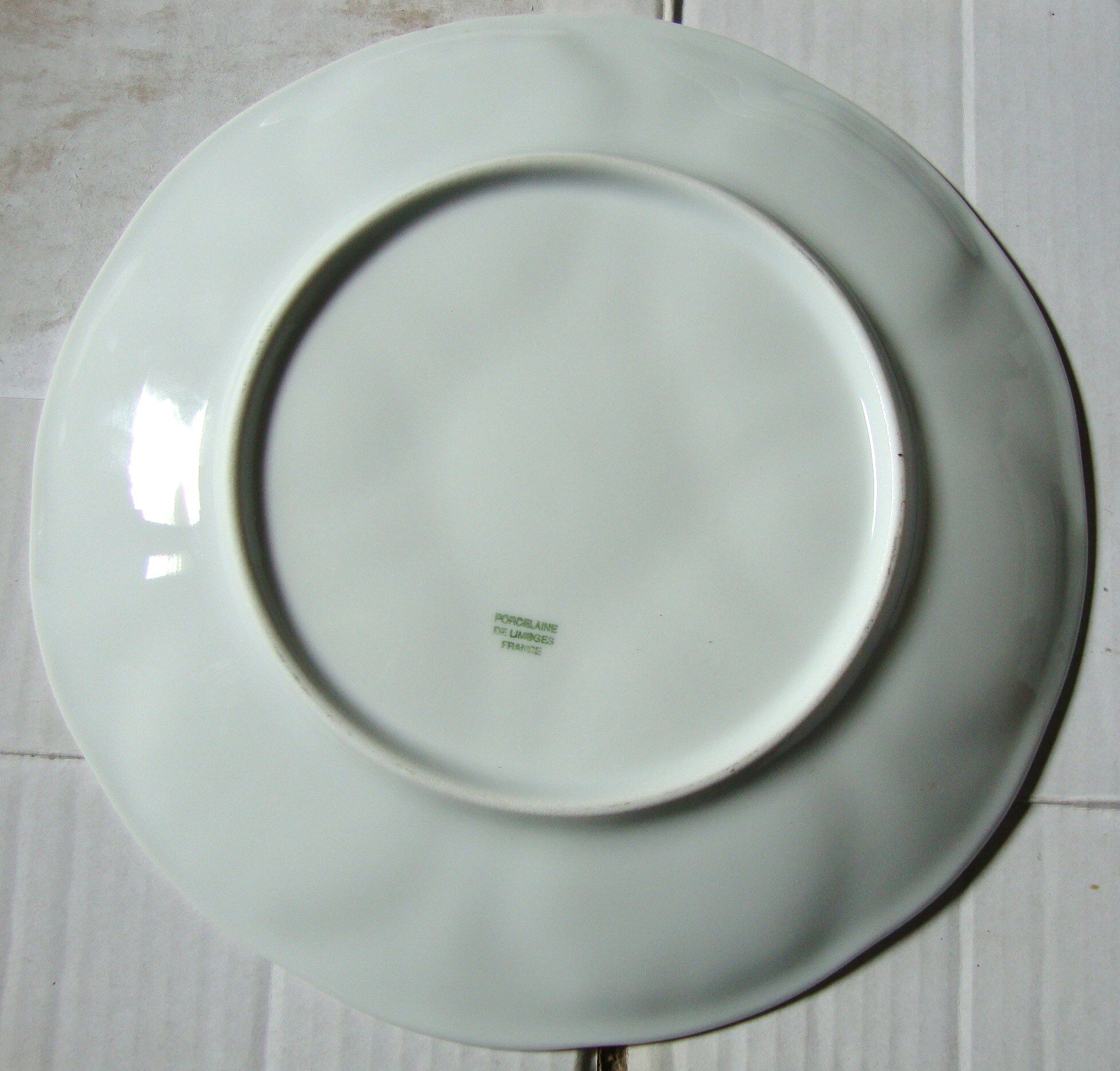 6 oyster plates in white Limoges porcelain