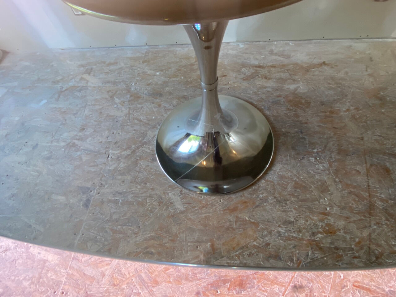 Table glass foot tulip Gastone Rinaldi