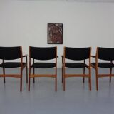 Mid-Century Danish Armchairs in Teak, 1960s, Set of 4
