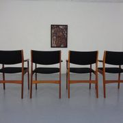 Mid-Century Danish Armchairs in Teak, 1960s, Set of 4