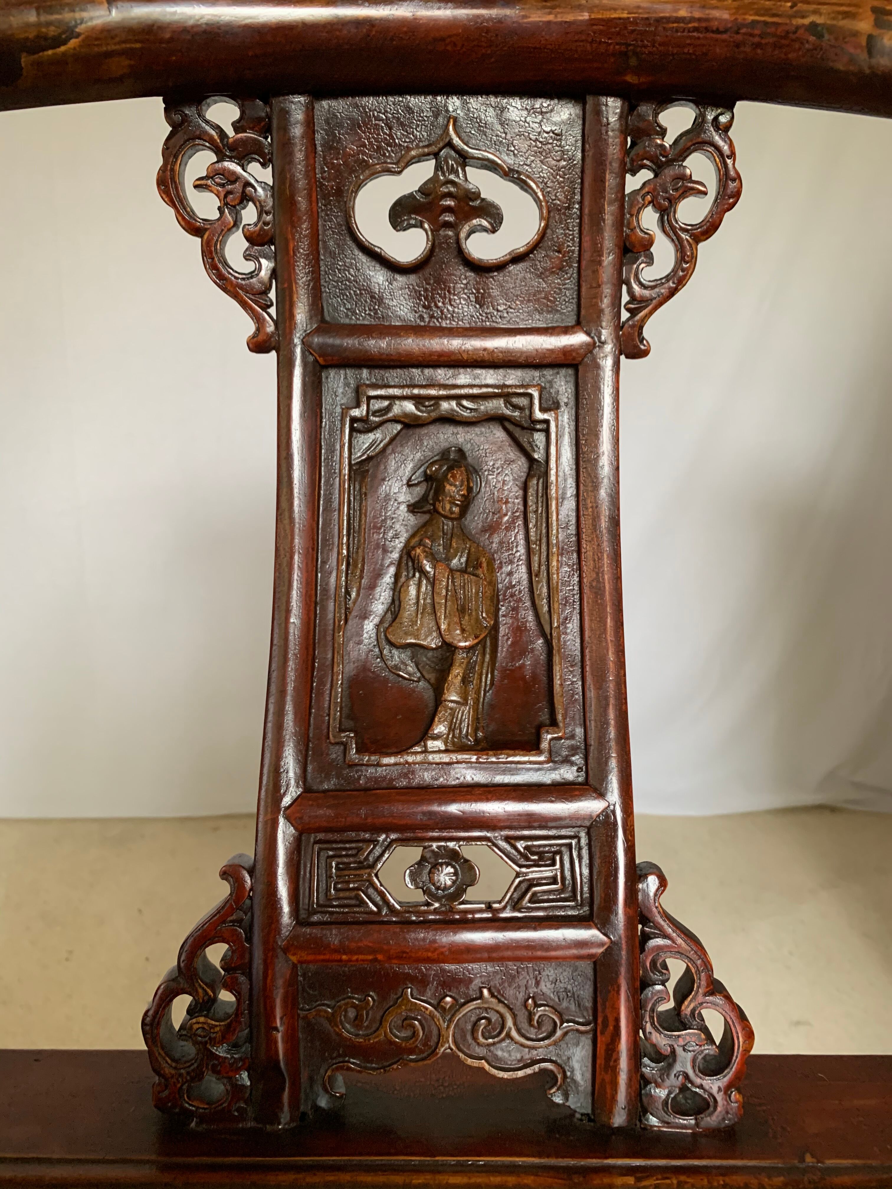 Fauteuil chinois laqué