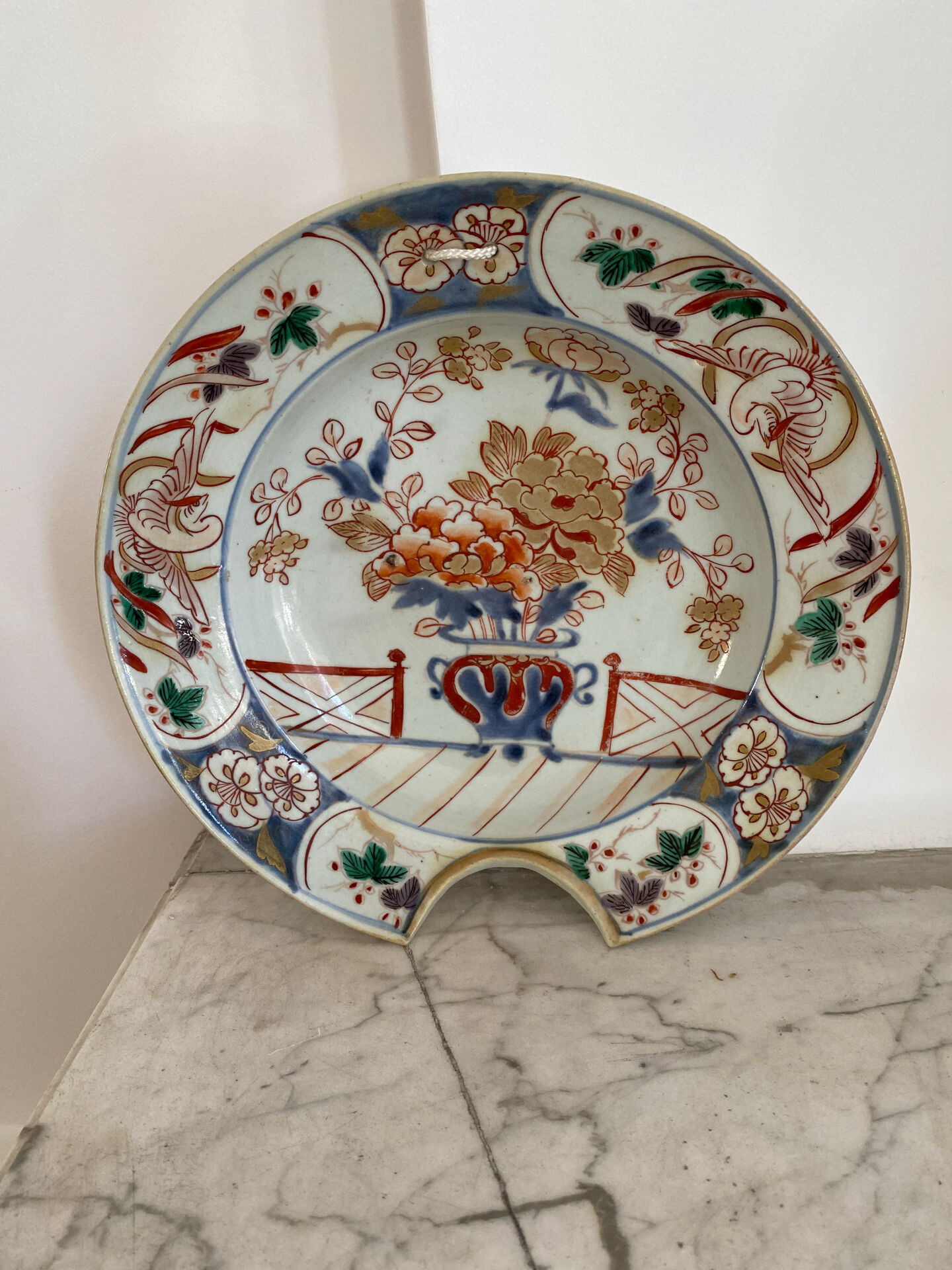 Plat à barbe Imari